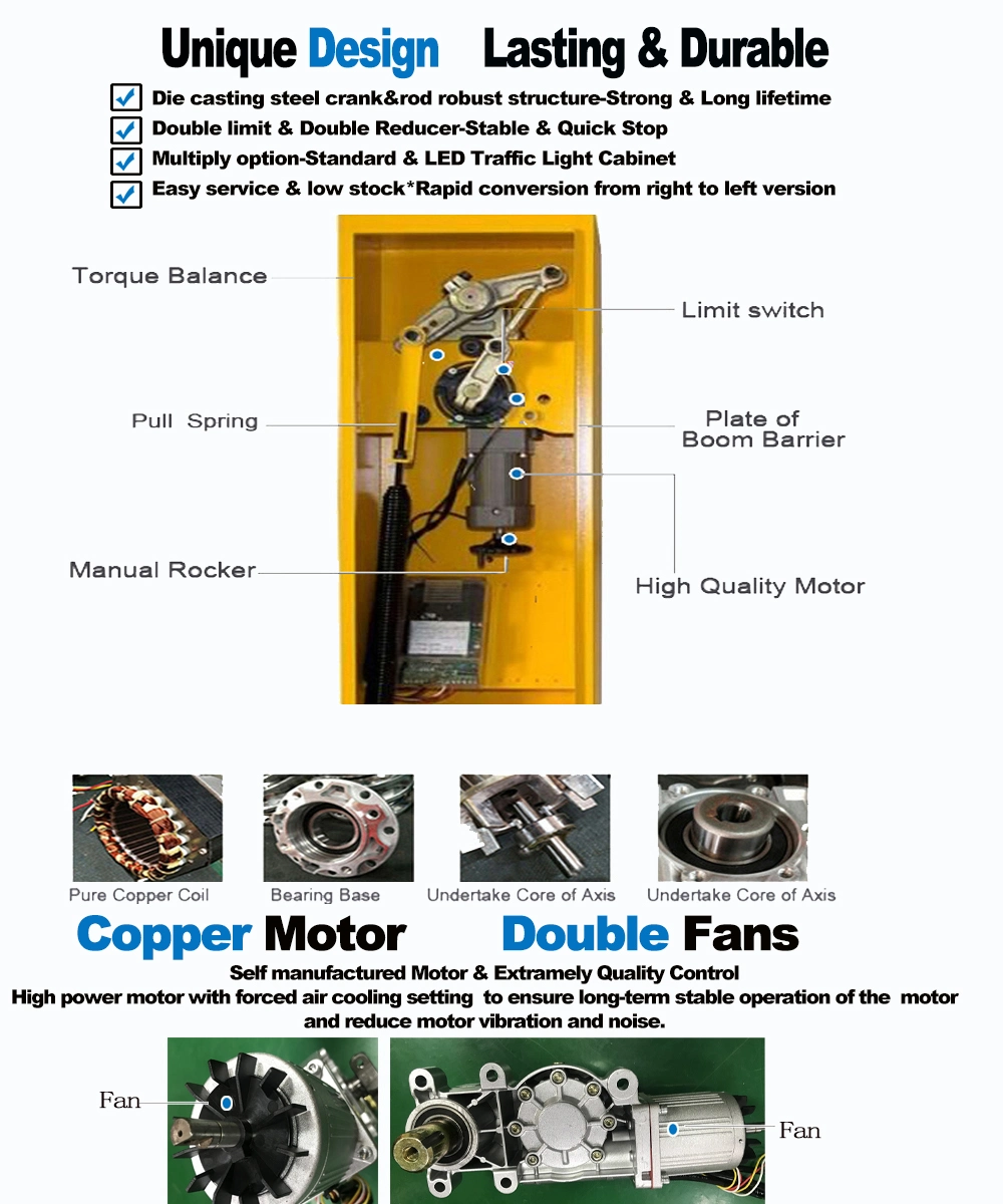 Automatic Barrier Gate, Vehicle Folding Barrier Gate with 24V Brushless Motor