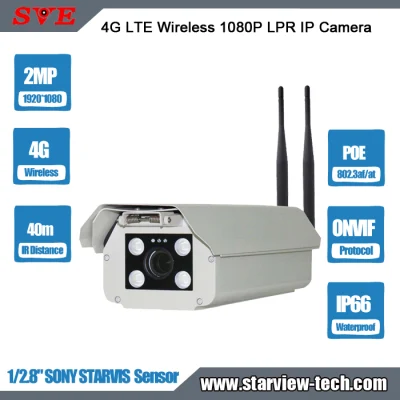 4G LTE Wireless 2.0MP 1080P Распознавание номерных знаков Anpr Lpr Система считывания захвата для парковки Lpr IP-камера безопасности